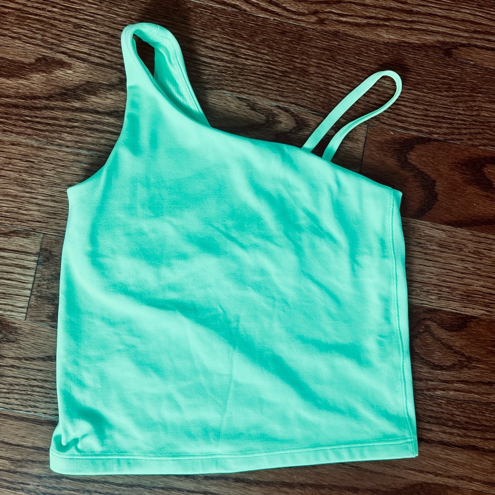Athleta girl M/8-10 neon lime green athletic top with support